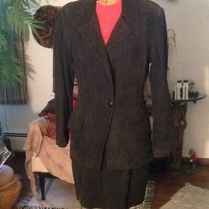 Pin Stripe suede suit